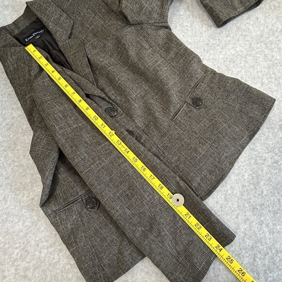 VTG EVAN PICONE Blazer Womens 14 Glen Plaid Lined Classic Career Jacket - Picture 7 of 10